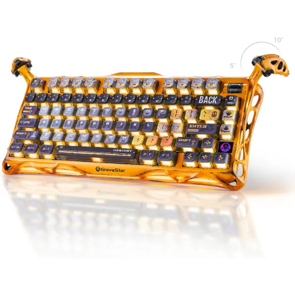 GravaStar Mercury K1 Pro Wireless Mechanical Gaming Keyboard – Aluminum Alloy RGB Custom Keyboard, Hot-Swappable Linear Switches