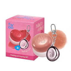 fwee Blurry Pudding Pot + Keychain SET Airbrushed Blush & Lip, Buildable Pigment, Long lasting, Lightweight, Easy to Blend, Natural Soft Matte Finish Makeup  Baddie