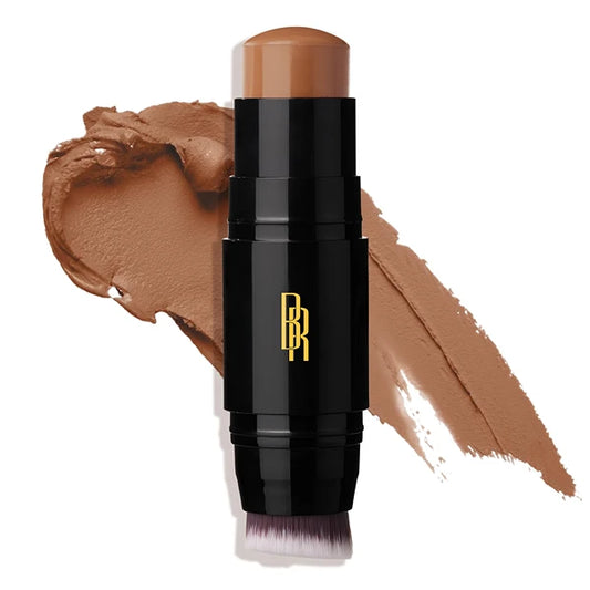 Black Radiance Color Perfect Foundation Stick with Built-In Soft Brush – Buildable, Blendable, Full-Coverage Cream Foundation for Contouring & Highlighting