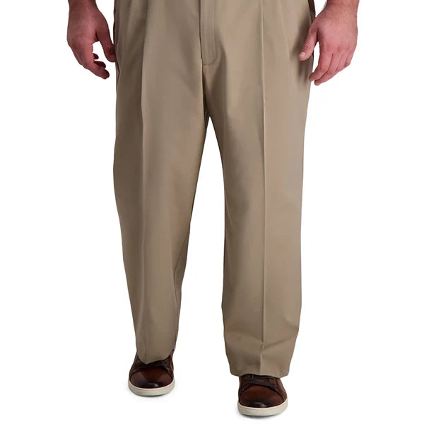 Haggar Big & Tall Cool Right Performance Flex Classic Fit Pleated Pant