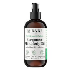 Bare Botanics 100% Pure & Natural Moisturizing Body Oil – Mint, Lavender Tea Tree, Lemon Orange & Unscented – Hydrating Skin & Nail Oil, Vegan, Cruelty-Free, Naturally Scented, 8 oz