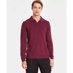 Men's Long-Sleeve Johnny Collar Merino Sweater