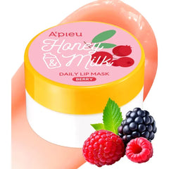 A'PIEU Honey & Milk Daily Lip Mask - Nourishing Overnight Korean Lip Treatment with Honey, Propolis & Royal Jelly for Soft, Hydrated Lips