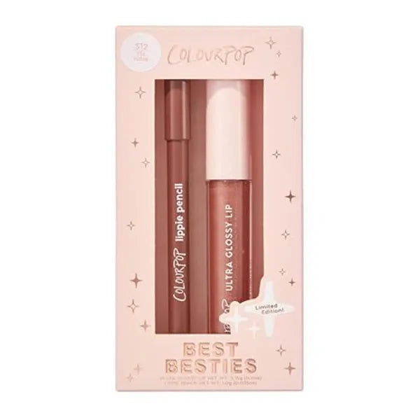 ColourPop Lip Pencil & Gloss Duo Shimmery Nude Lip Combo for Definition & Shine Includes Shades BFF 2 & It Girl