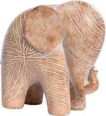 Kakizzy Elephant Statue, African Animal Decor, Wooden Elephant Gift for Women, Boho Decor for Living Room, Shelf, Office