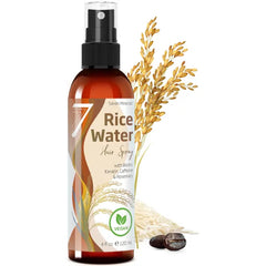 Seven Minerals Fermented Rice Water Hair Growth Spray – Biotin, Rosemary, Aloe Vera & Botanicals | Vegan, Non-Greasy Formula for Thicker, Longer, Softer Hair (4 fl oz)