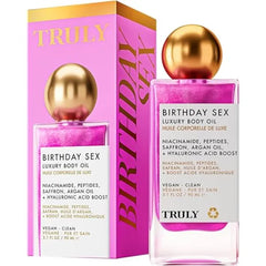 Truly Beauty Luxury Body Oil Hydrating Shimmer Oil for Glowing Skin Bakuchiol & Niacinamide for Collagen Boost Plumping Body Shimmer Oil for Hydration, Firmness & Brightening 3.1 Fl Oz