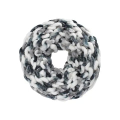 Black Chunky Rope Knit Neck Warmer Infinity Scarf