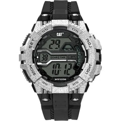 CAT Bolt Digital Men Watch, 47 mm case, ABS case, PU Strap