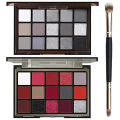 UCANBE 15 Color Eyeshadow Palette Collection – Vibrant Neon, Smoky & Neutral Shades – Highly Pigmented Matte, Shimmer & Glitter Finishes