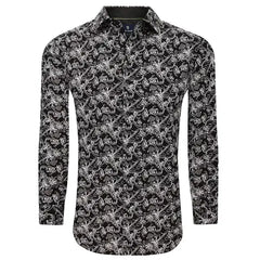 Tom Baine Men's Slim Fit Performance Long Sleeve Button Shirt