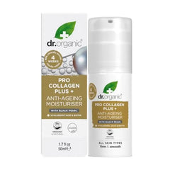 Dr. Organic Pro Collagen Plus + Anti-Ageing Moisturiser | Reduces Wrinkles, Certified Organic, Paraben & SLS-Free, 50 mL / 1.7 fl oz
