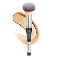 Daubigny Dual-Ended Foundation & Concealer Brush | Premium Luxe Hair for Liquid, Cream, and Powder
