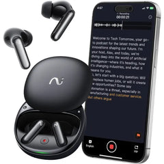 RecDot Voice Recorder Earbuds – AI Note Taker with Transcription & Summary, 78 Languages, 48dB Hybrid ANC, AES-256 Secure