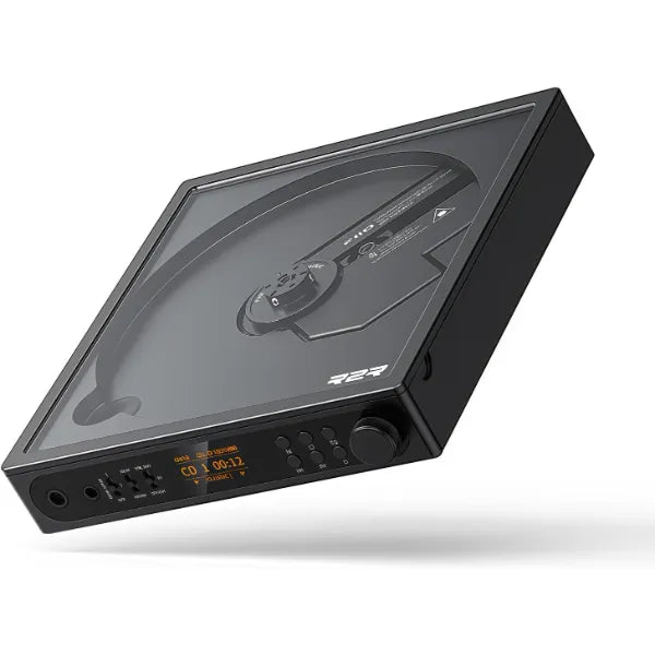 FiiO DM15 Portable Stereo CD Player with True 24Bit R2R DAC, 1150mW+1150mW High-Power Output, aptX Adaptive Bluetooth Transmitter, 24 Sound Presets, USB/CD HiFi Audio, HD Display