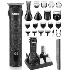 Ufree Professional 7-in-1 Men’s Grooming Kit – Cordless Beard Trimmer, Electric Shaver & All-Body Hair Clipper (Waterproof & Rechargeable)