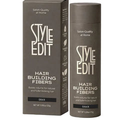STYLE EDIT Hair Building Fibers for Thinning Hair | Conceals Receding Hairlines, Fine Hair & Bald Spots for Fuller looking hair, 100% Plant-Based Thickening Powder for Men & Women - 0.88oz (Pack of 1)