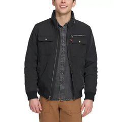 Men's Twill Stand-Collar Jacket