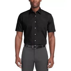 Van Heusen Poplin Solid Short-Sleeve Dress Shirt