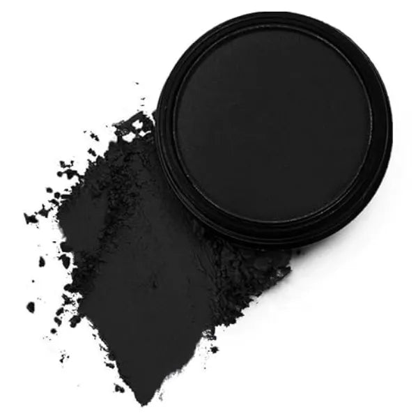 Mysense Matte Black Single Eyeshadow Palette, Pressed Powder Eye Shadow, Smooth Eye Black Powder Makeup, High Pigment Long Lasting