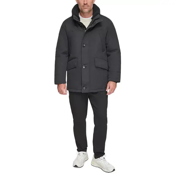 Men's Wittstock Insulated Full-Zip Waxed Parka with Removable Fleece Trim