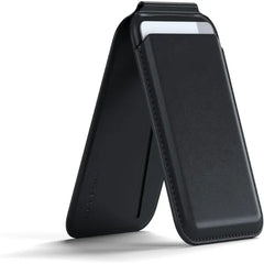Satechi Magnetic Magsafe Wallet, Double Flap Stand Card Holder, 4 Slots with Front NFC Pass-Through, Adjustable Phone Attachment for iPhone 17/16/15/14/13/12, Travel Accessory