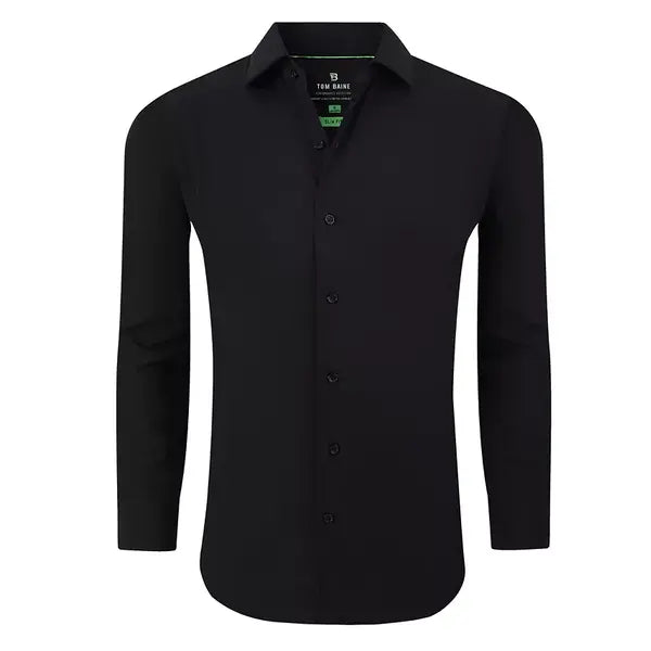 Tom Baine Men's Performance Stretch Solid Button Down Shirt