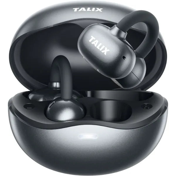 TALIX Ultra Open Ear Earbuds X6, Clip-On Headphone with Directional Sound, Ultra-Light Comfort Fit, Bluetooth 5.4 Wireless Earbuds, 26H Playtime, Spatial Sound, for Running, Workout & Daily Use