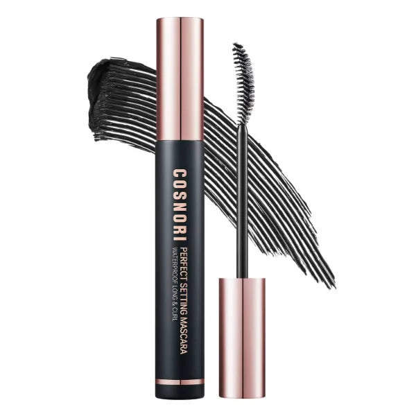 COSNORI Perfect Setting Waterproof Mascara Long&Curl - Long Lasting Smudge - 0.23fl oz (7ml)
