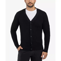 X-Ray Men's Basic Ribbed Cardigan