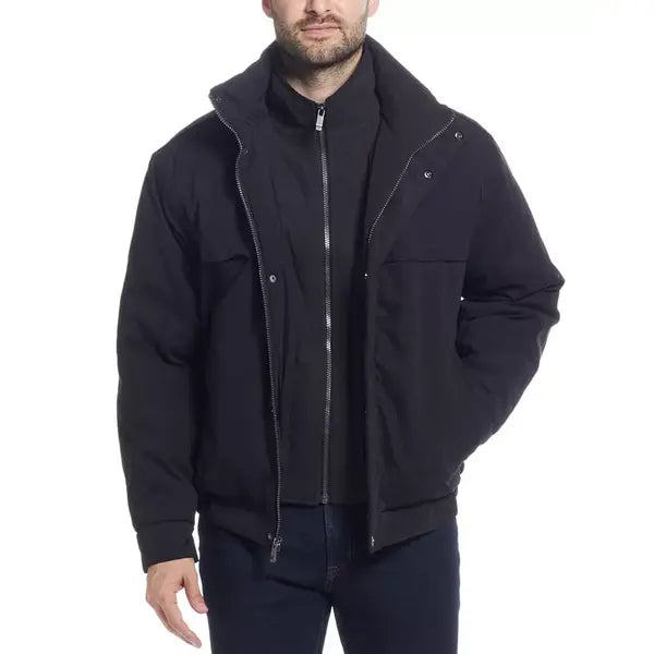 Men's Microfiber Poly Filled Bomber Jacket