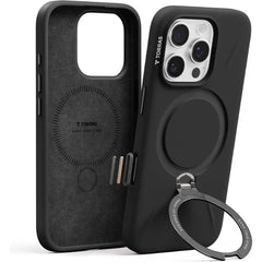 TORRAS Q3 Silicone Max Case with Stand, Fit for MagSafe, Liquid Silicone Soft Cozy Grip, 360 Spin Magnetic Stand, Camera Control, Protective Case for iPhone 16 Pro/ iPhone 17 & iPhone 17 Pro Max Silicone