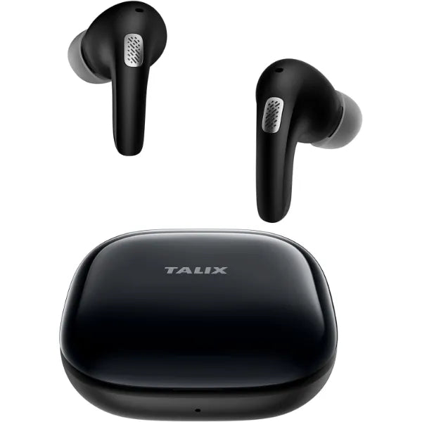TALIX T30 Noise Cancelling Earbuds with Phone Stand, Punchy Bass, 4-Mic, True Wireless Bluetooth 6.0 in Ear Headphones, 28H Playtime, IPX4