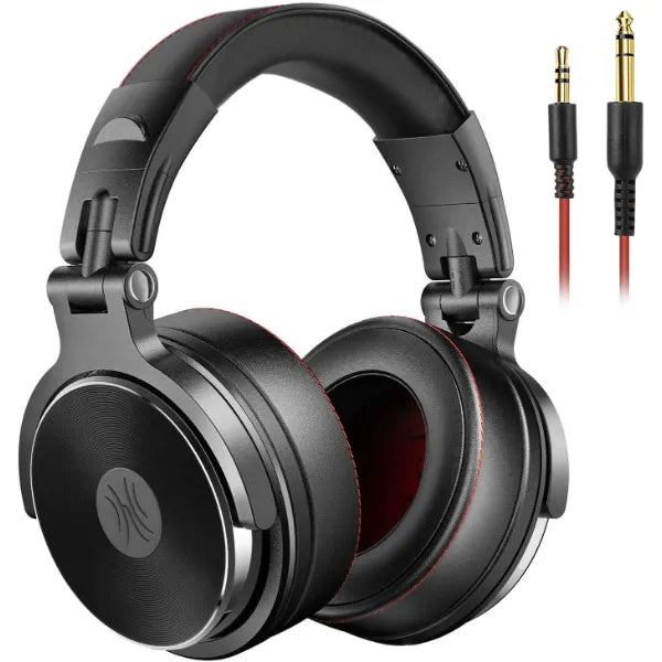 OneOdio Hi-Res Over Ear Headphones for Studio Monitoring and Mixing, Sound Isolation, Protein Leather Earcups, 50mm Driver Unit, Wired Headphones for AMP Guitar Keyboard - Pro-50