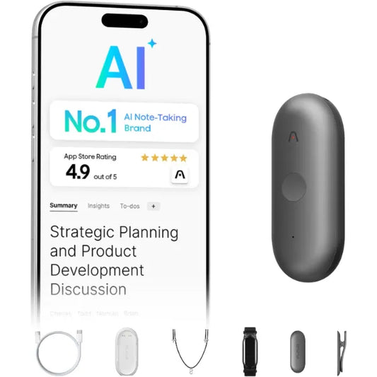 PLAUD NotePin S Smart AI Voice/Audio Recorder with 64 GB Internal Memory and Digital Operation