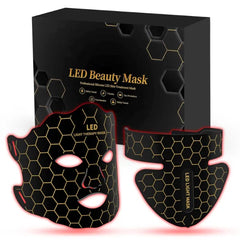 Yahi Red Light Therapy Mask for Face & Neck, 7-in-1 LED Light Therapy Mask with 850nm NIR, Lightweight Portable for Home & Travel, Rechargeable for Anti-Aging, Skin Firming & Revitalizing Glow