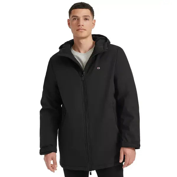 Men's Performance Hooded, Faux Sherpa-Lined Peacoat Jacket