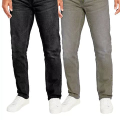 Blu Rock Men's Flex Stretch Slim Straight Jeans, Pack of 2