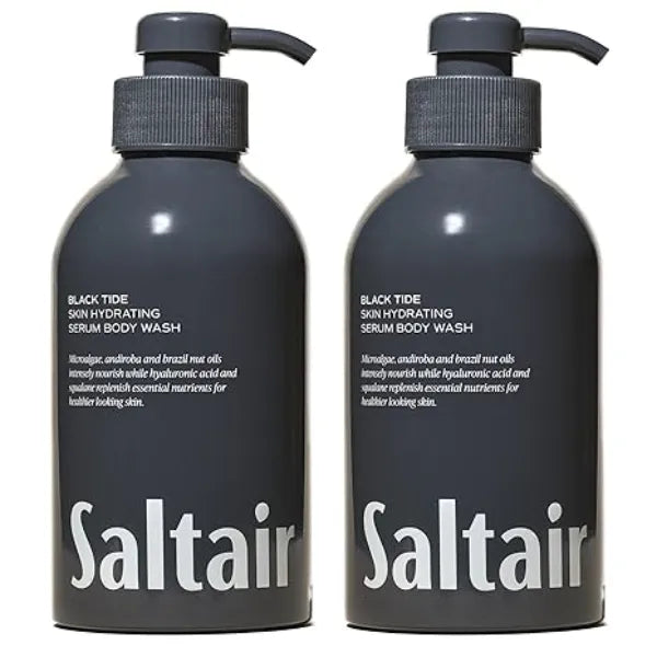 Saltair Body Wash,  2 Pack. Moisturizing Body Cleanser with Monoi Oil and Cupuacu Butter. Luxury Shower Gel for Women and Men.Paraben Free. 2x 17oz Pump Bottles