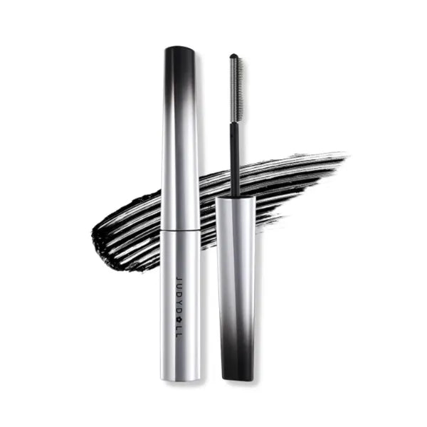 JUDYDOLL Feather Lash Iron Mascara-Serum, Primer, Topcoat 3-in-1, Dual-Wing Brush for Clump-Free Length & Volume, Lash Care with Squalane,Waterproof & Smudge-Proof