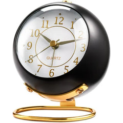 Tetino Analog Alarm Clocks,Desk Clock Aesthetic Retro Cute,Room Decoration,Small Clock with Night Light,Silent Non Ticking,Battery Powered,Clocks for Kids,Bedroom,Travel,Kitchen,Bedside Decor