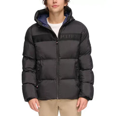 Tommy Hilfger Men's New Ghost Logo Print Puffer Jacket