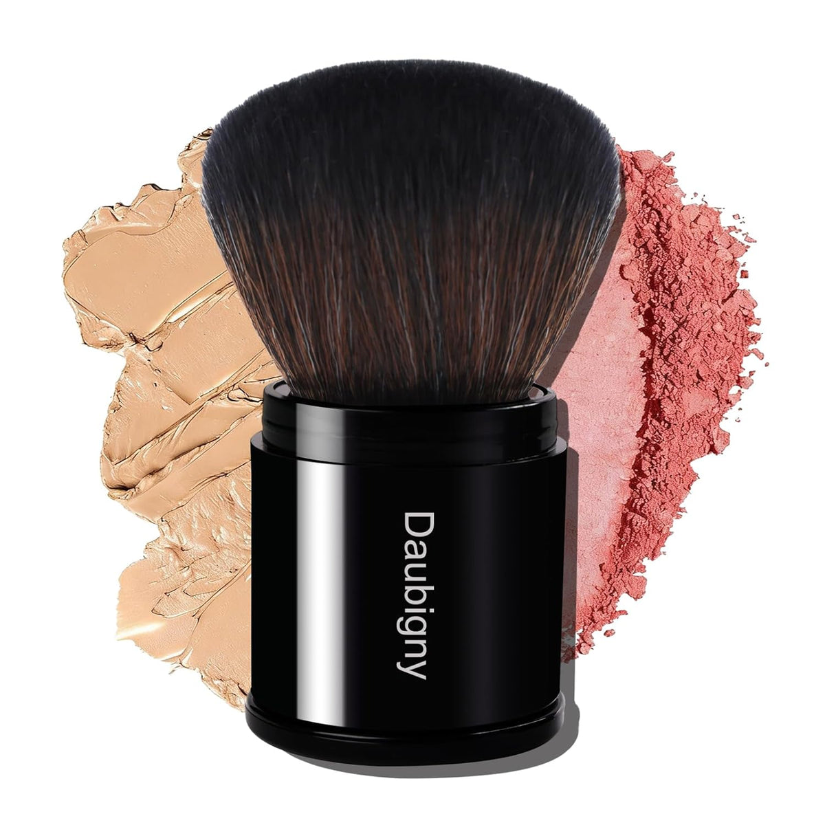 Daubigny Retractable Kabuki Makeup Brush, Powder Brushes Foundation Travel Foundation Brush for Blush Bronzer & Powder