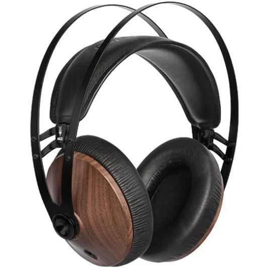 MEZE AUDIO 99 Classics Walnut Gold Wooden Closed Back Headphones for Audiophiles Gaming Podcasts Home Office Wired Over Ear Headphones with Mic and Self Adjustable Headband