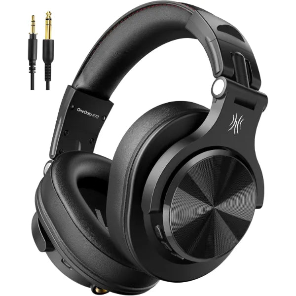 OneOdio A70 Bluetooth Over Ear Headphones, Wireless Headphones w/ 72H Playtime, Hi-Res, 3.5mm/6.35mm Wired Audio Jack for Studio Monitor & Mixing DJ Guitar AMP, Computer Laptop PC Tablet