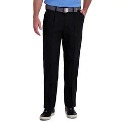 Haggar Men Performance Flex Classic Fit Pleat Front Pant