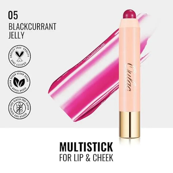 Oulac Magenta Lipstick - Lipstain and Blush Duo, Tinted Lip Balm, Moisturising and Nourishing, Glossy Finish