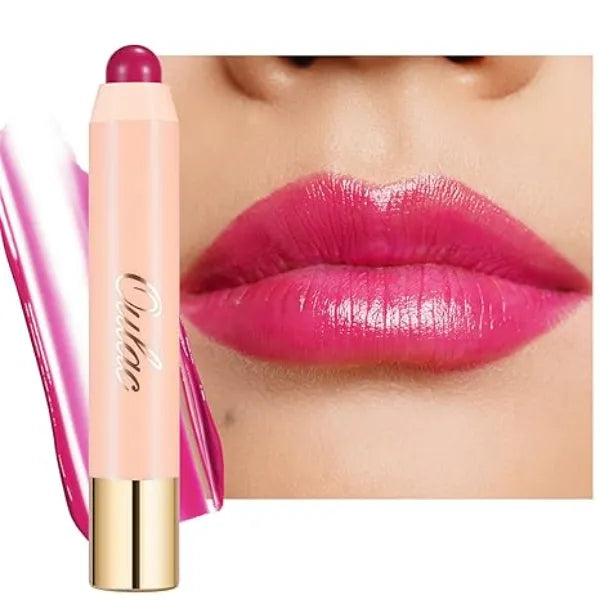Oulac Moisturizing Lipstick - Hydrating Lipstick Tinted Lip Balm for Dry Lips, Purple Lip Crayon & Blush - Lip Color and Cheeks Makeup