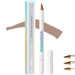 WONDERSKIN Eyebrow Pencil - Sharpenable Brow Pencil For Natural Looking Brows, Brown Eye Makeup, Long Lasting Eyebrow Pomade
