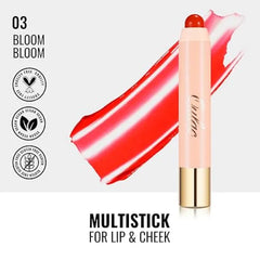 Oulac Magenta Lipstick - Lipstain and Blush Duo, Tinted Lip Balm, Moisturising and Nourishing, Glossy Finish
